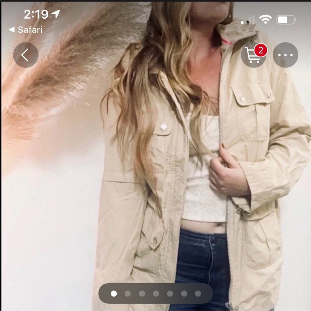 Major sale $18 was $40 Sanctuary cream quilted utility jacket M Anthropo…